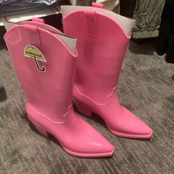 Jeffrey Campbell Shoes - Jeffrey Campbell NEW Pink Thunderstorm Cowboy Western Rain Boots